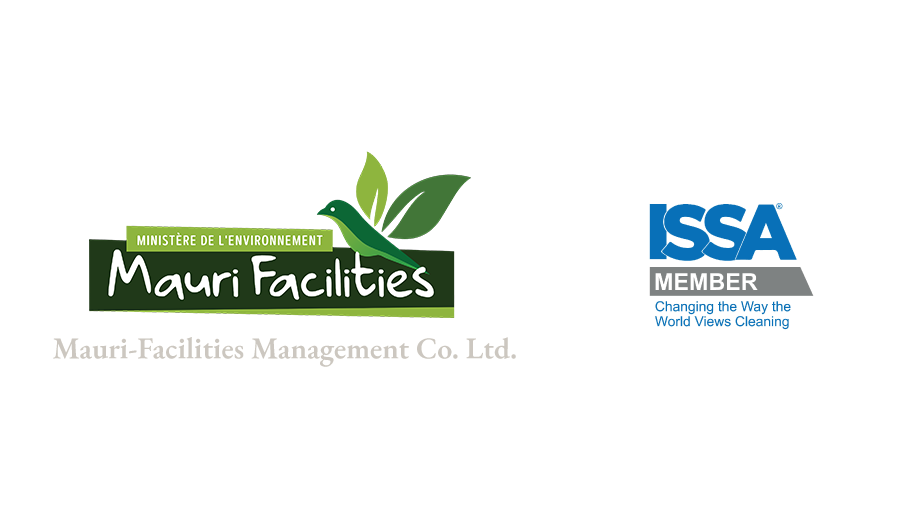 Mauri Facilities Management Co. Ltd. logo with green leaf design beside an ISSA Member badge.
